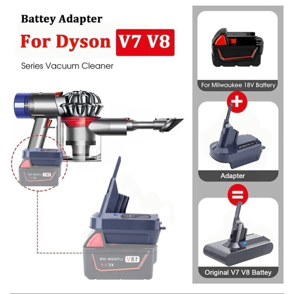 Dyson V8 Battery Adapter For Cordless And Handheld Vacuum Cleaners NEW - Picture 3 of 3